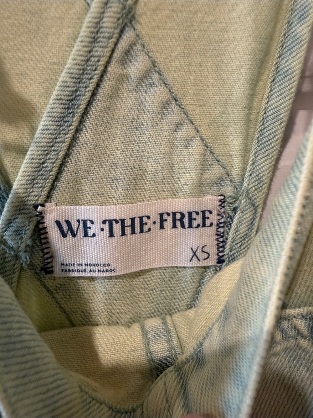 We The Free Light Green Denim Overalls - Picture 5 of 5